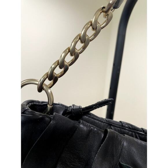 Ann Taylor Leather Purse with Ruffle Accent Detail - Size OS (EUC) - Picture 3 of 5